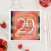 Elegant 29th Garnet Wedding Jubileum Servet (Insitu)