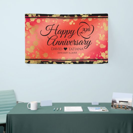 Elegant 29th Garnet Wedding Jubileum Spandoek (Beurs)
