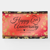 Elegant 29th Garnet Wedding Jubileum Spandoek (Horizontaal)