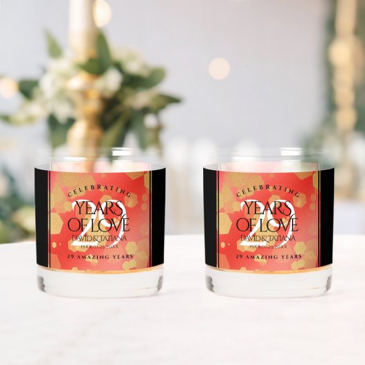 Elegant 29th Garnet Wedding Jubileum Whisky Glas (Insitu (Huwelijk))