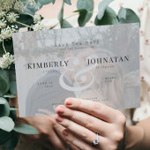 Elegant 2 aangepaste foto's bedekken de moderne br save the date