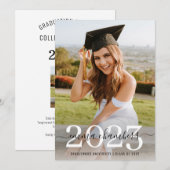 Elegant 2 de Partij van de Graduatie van de Bekled Kaart (Voorkant / Achterkant)