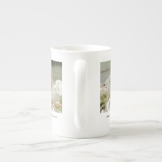 Elegant 2 Foto Grandma Porselein Kop (Achterkant)