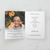 Elegant 2 Foto in Loating Memory Funeral Program Programma (Binnen)