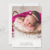 Elegant 2 Foto kerstfeestdag geboorte Aankondiging (Achterkant)