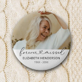 Elegant 2 Foto Memorial Funeral Ronde Button 5,7 Cm