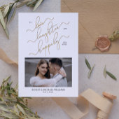 Elegant 2 foto QR code script gelukkig ooit daarna Kaart