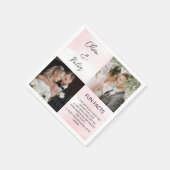 Elegant 2 Foto Simple Couple Facts Weddenschap Servet (Hoek)