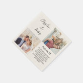 Elegant 2 Foto Simple Couple Facts Weddenschap Servet (Hoek)