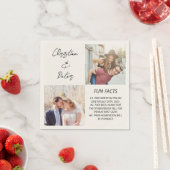 Elegant 2 Foto Simple Couple Facts Weddenschap Servet (Insitu)