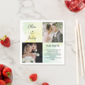 Elegant 2 Foto Simple Couple Facts Weddenschap Servet (Insitu)