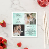 Elegant 2 Foto Simple Couple Facts Weddenschap Servet (Insitu)