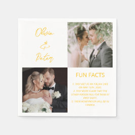 Elegant 2 Foto Simple Couple Facts Weddenschap Servet