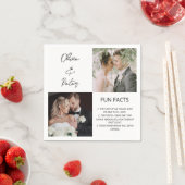 Elegant 2 Foto Simple Couple Facts Weddenschap Servet (Insitu)