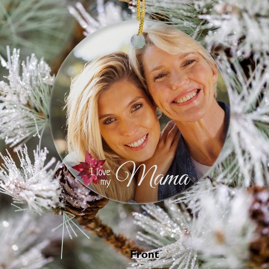 Elegant 2 Fotomoeder van Daughter Kerstmis Keramisch Ornament