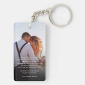 Elegant 2 foto's bruiloft Dank u gepersonaliseerd Sleutelhanger (achterkant)