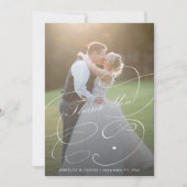 Elegant 2 het manuscript van de fotokalligrafie br bedankkaart (Voorkant)