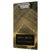 Elegant 2-in1 Luxury Gold Black Visitekaartje en Klembord (Links)