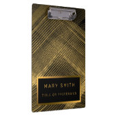 Elegant 2-in1 Luxury Gold Black Visitekaartje en Klembord (Rechts)