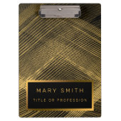 Elegant 2-in1 Luxury Gold Black Visitekaartje en Klembord (Voorkant)