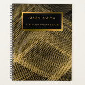 Elegant 2-in1 Luxury Gold Black Visitekaartje en Planner (Voorkant)