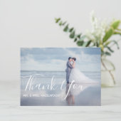 Elegant 2 Photo Calligraphy Script Wedding (Staand voorkant)