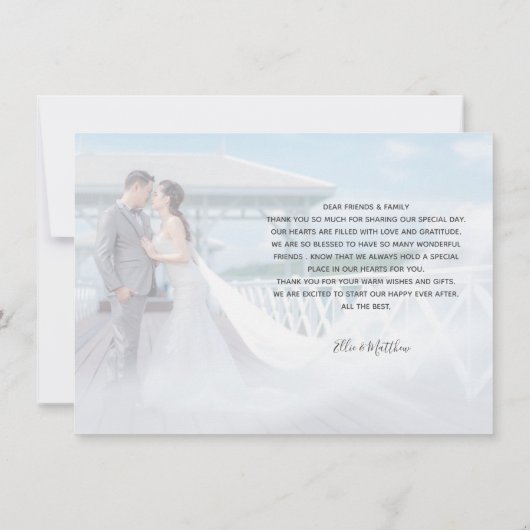 Elegant 2 Photo Calligraphy Script Wedding (Achterkant)