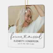 Elegant 2 Photo Memorial Kerstmis Keramisch Ornament (Links)
