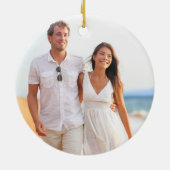 Elegant 2 Sided Photo Hawaii Palm Trees Lichten Keramisch Ornament (Achterkant)