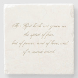 Elegant 2 Timotheüs 1:7 Schriftgedeelte Bijbelvers Stenen Onderzetter