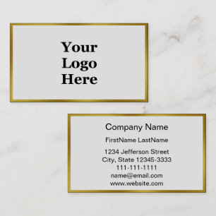 Elegant 2-zijdig Faux Gold Border Visitekaartje