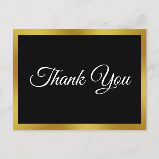 Elegant 2-zijdig (retouradres) Dank u Briefkaart (Voorkant)
