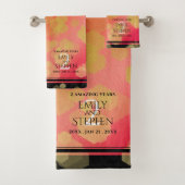 Elegant 2e Garnet Wedding Jubileum Bad Handdoek (Insitu)