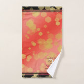 Elegant 2e Garnet Wedding Jubileum Bad Handdoek (Handdoek)