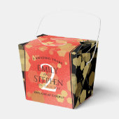 Elegant 2e Garnet Wedding Jubileum Bedankdoosjes (Voorkant Zijde)