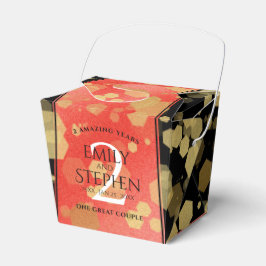 Elegant 2e Garnet Wedding Jubileum Bedankdoosjes