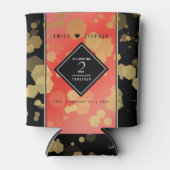 Elegant 2e Garnet Wedding Jubileum Blikjeskoeler (Voorkant)