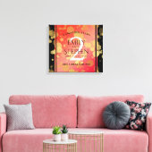 Elegant 2e Garnet Wedding Jubileum Canvas Afdruk (Insitu (Woonkamer))