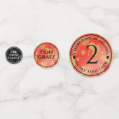 Elegant 2e Garnet Wedding Jubileum Confetti (Voorkanten)