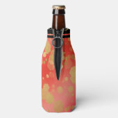 Elegant 2e Garnet Wedding Jubileum Flesjeskoeler (Fles Achterkant)