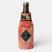 Elegant 2e Garnet Wedding Jubileum Flesjeskoeler (Fles Voorkant)