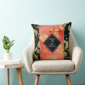 Elegant 2e Garnet Wedding Jubileum Kussen (Stoel)