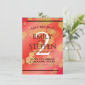 Elegant 2e Garnet Wedding Jubileum Save The Date (Staand voorkant)