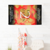 Elegant 2e Garnet Wedding Jubileum Spandoek (Insitu)