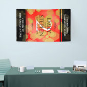 Elegant 2e Garnet Wedding Jubileum Spandoek (Beurs)