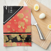 Elegant 2e Garnet Wedding Jubileum Theedoek (Quarter Fold)