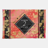 Elegant 2e Garnet Wedding Jubileum Theedoek (Horizontaal)