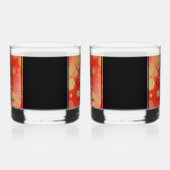 Elegant 2e Garnet Wedding Jubileum Whisky Glas (Rechts)