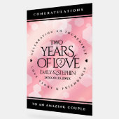 Elegant 2e Roos Jubileum van het Kwartz Weddenscha Acryl Bord (Hoek)