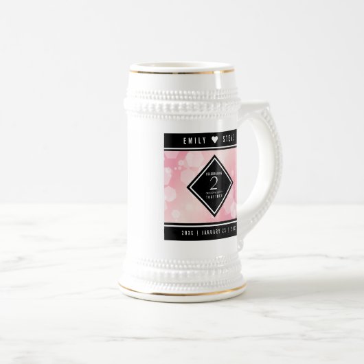 Elegant 2e Roos Jubileum van het Kwartz Weddenscha Bierpul (Voorkant rechts)